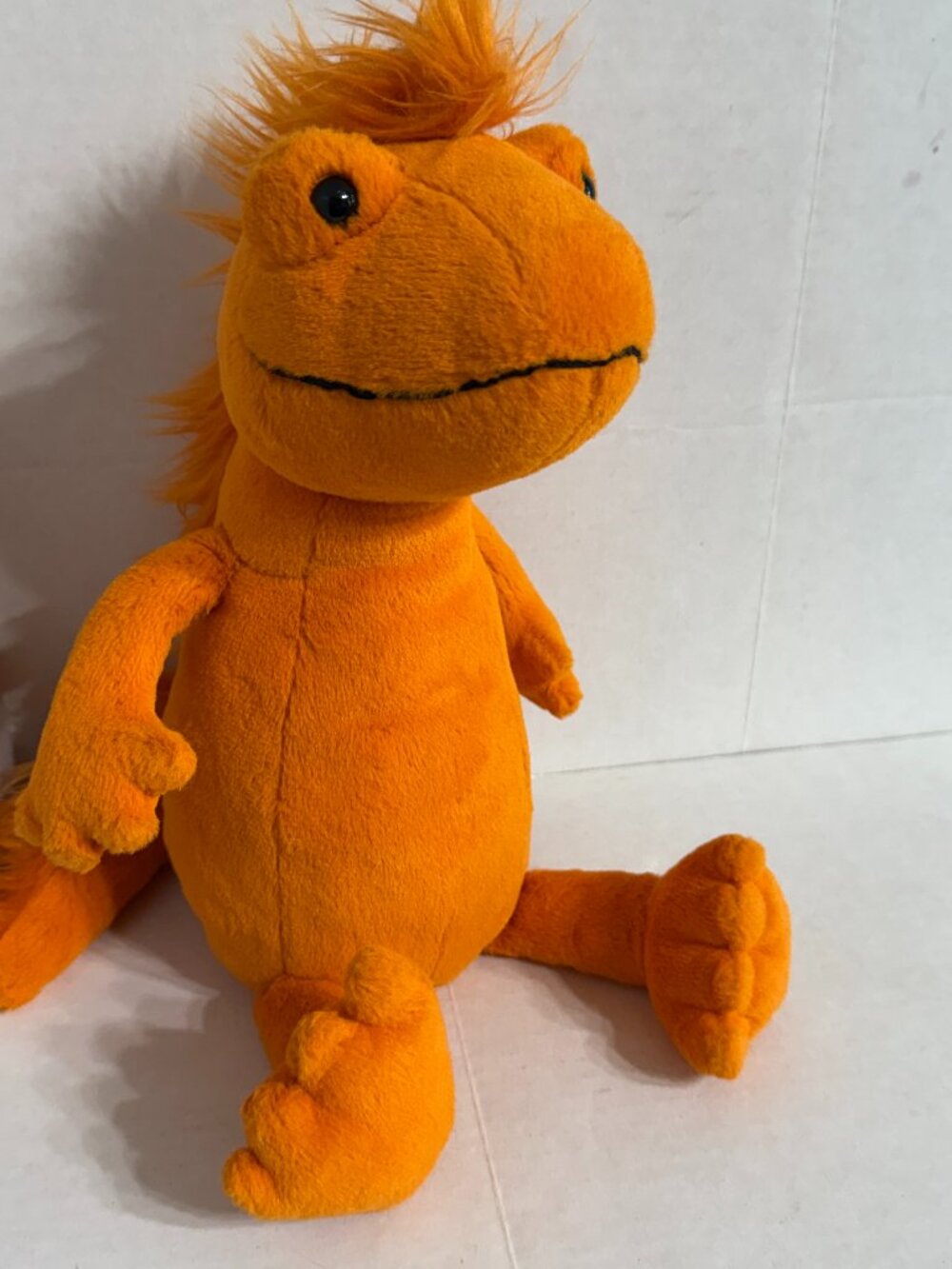Jellycat Cruz Crested Newt Retired Rare HTF Orange Plush 14" Stuffed Animal GUC
